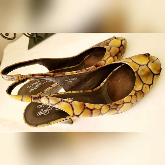 Donald J. Pliner Papina Genuine Croc Leather Slingback Kitten Heels US 9 - Picture 8 of 16